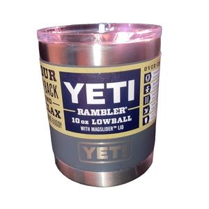 YETI | RAMBLER® (10 OZ) STACKABLE LOWBALL | CHARCOAL (GREY) | NEW WITH TAGS